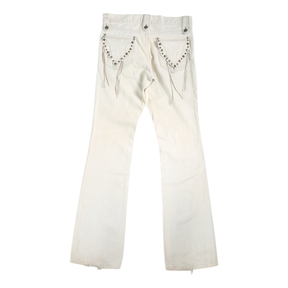 5351 pour les hommes white flared jeans with cross embroidery (Japan) - Picture 8 of 8
